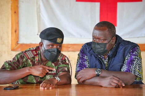 Interior Cabinet Secretary Fred Matiang'i in Laikipia on Friday September 10