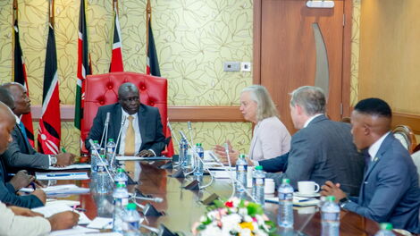 Deputy President Rigathi Gachagua and US Ambassador to Kenya Meg Whitman