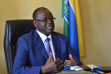 Meru Governor Kiraitu Murungi in his office.