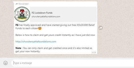 The WhatsApp forward shared in many groups