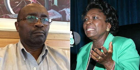 A photo collage of Senators Michael Mbito, Trans Nzoia (left) and Beth Mugo, Nominated, (right)