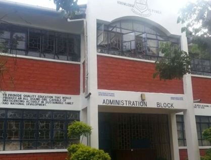 An image of the Migingo Girls High School administration block.