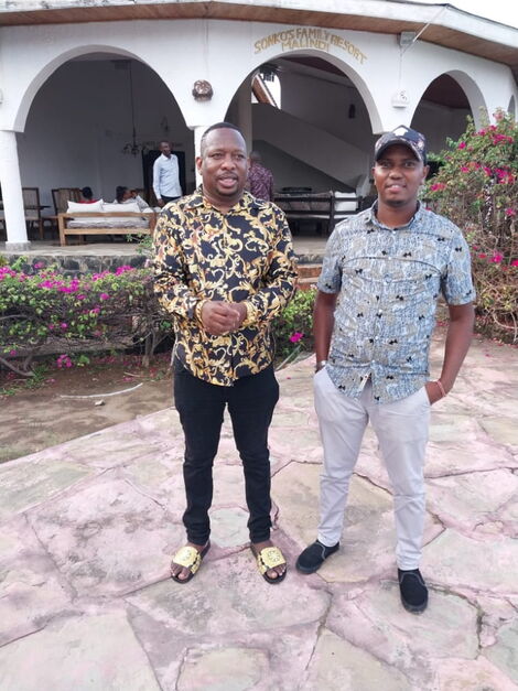 Mike Sonko poses for a photo at his Malindi home