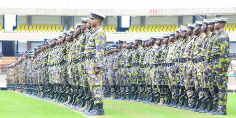 Military at Moi International Stadium Kasarani as she supervises preparations of William Ruto's swearing-in ceremony.jpg