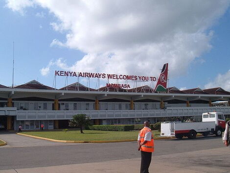 An image of Moi International Airport in Mombasa County.