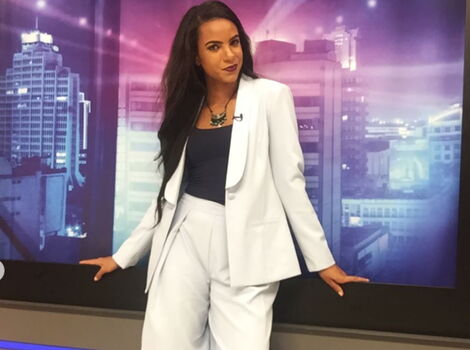 File Photo of former Citizen TV presenter Mitchell Morgan in studio