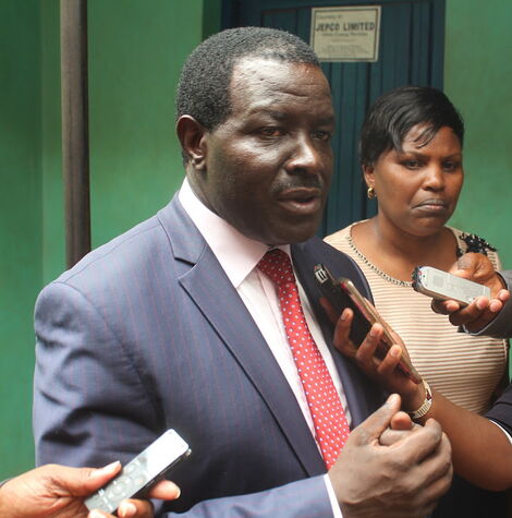 File Photo of Kitutu Masaba MP Shadrack Mose addressing the media