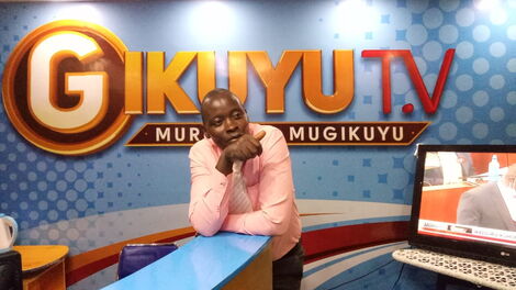 Media Personality Moses Kanyiri at Gikuyu TV in June 2020. 