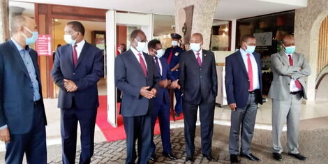 Mt Kenya region leaders pictured at Pan Afric Hotel in Nairobi on July 8, 2020.