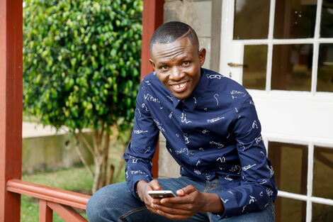 Comedian Gilbert ‘Mtumishi’ Barasa poses for a photo