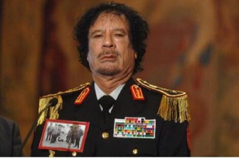 The late Libyan President Muammar Gaddafi who was executed in October 2011.