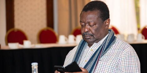 ANC Party Leader Musalia Mudavadi during One Kenya Alliance meeting at Hermosa Gardens in Karen on Tuesday, July 20, 2021