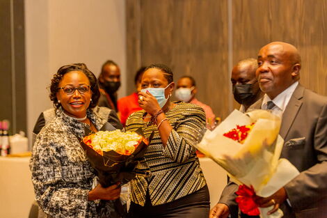 Murang'a Women Rep Receives Flowers During Her Surprise Birthday Party On Saturday, August 21