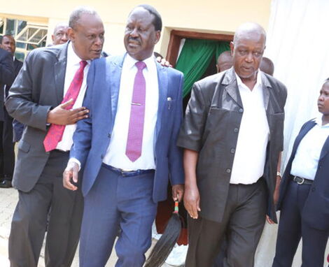 Raila Odinga with David Murathe 