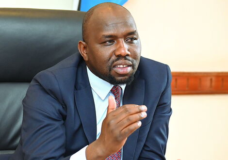 Transport Cabinet Secretary Kipchumba Murkomen speaking at an event on December 6, 2022.