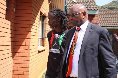 Musician Juliani (left) with billionaire Jimna Mbaru in October 2011.