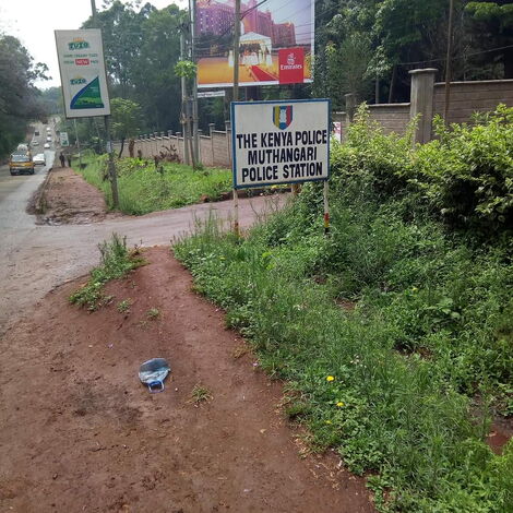 Entrance of Muthangari police station along James Gichuru Road.