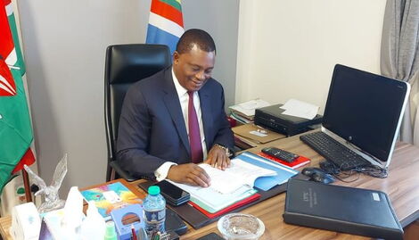 Attorney General Nominee Justin Muturi preparing before he appears on the Committee of Appointments on Monday, August 2022