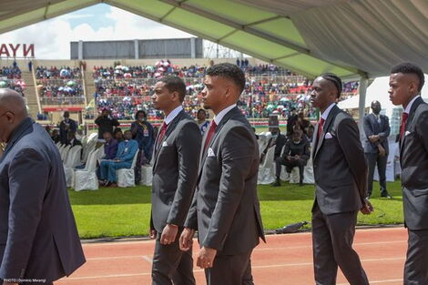 The late President Mwai Kibaki's grandchildren