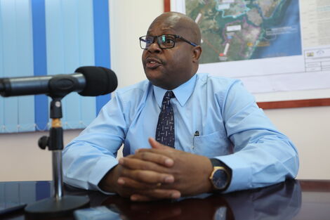 Chairman of the Coast Water Works Development Agency, Daniel Katana Mwaringa at the agency headquarters in Mombasa on February 3, 2023