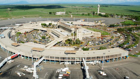 An aerial View of the Jomo Kenyatta International Airport. 