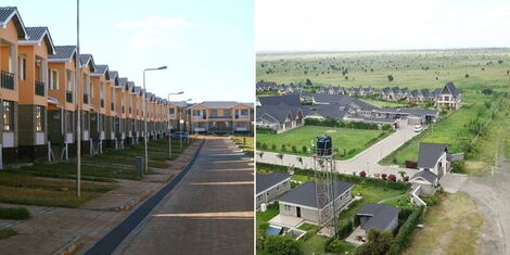 Photo collage of housing units built along Mombasa Road