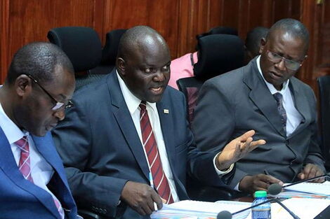 National Hospital Insurance Fund (NHIF) acting Chief Executive Officer Nicodemus Odongo speaking before the National Assembly Public Investments Committee on October 15, 2019.