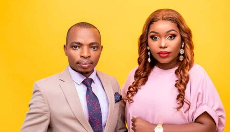 NTV News anchors Lofty Matambo (left) and Fridah Mwaka.