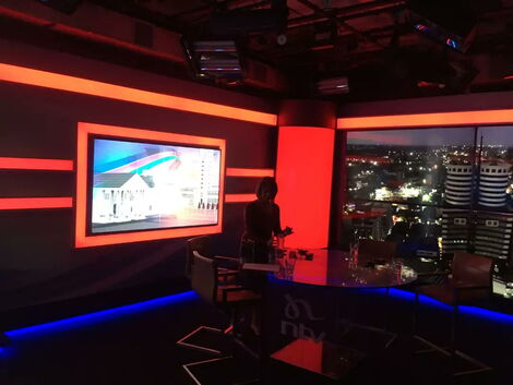 Lights switched off Inside NTV Newly launched studio on Sunday August 7, 2022