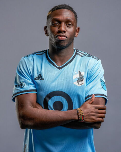 An undated image of Minnesota United striker Nabilai Kibonguchy
