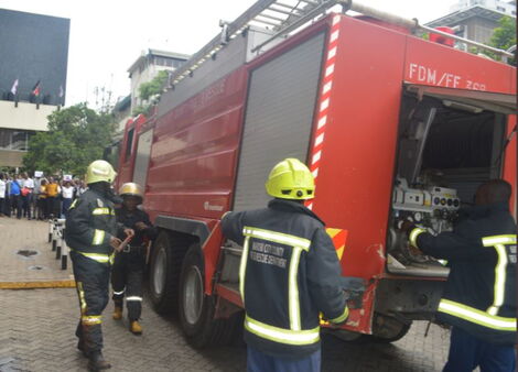Nairobi Fire Brigade During a Previous Operation.