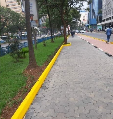 the new look of Kenyatta Avenue after intervention by the NMS.