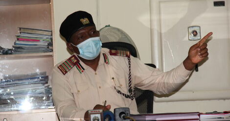 Nairobi Regional Commissioner James Kianda inside an office