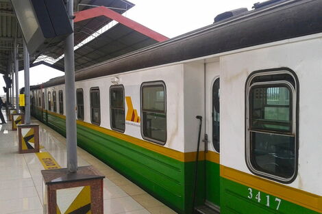 File image of a Nairobi commuter train