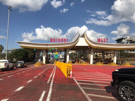 An image of the Nairobi Westlands toll station of the expressway. 