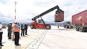 Cargo being offloaded at Naivasha Inland Cargo Port