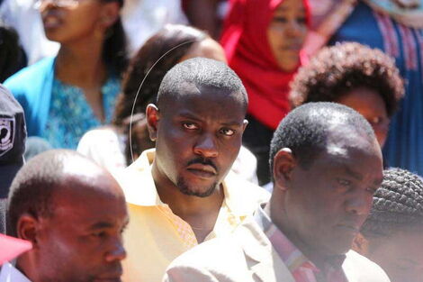 Nakuru Senator Susan Kihika's Ex-husband Samuel Mburu (Centre).