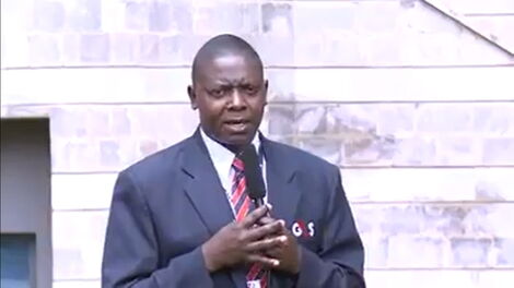 Screengrab from a video of Namuasi Nyongesa reporting news