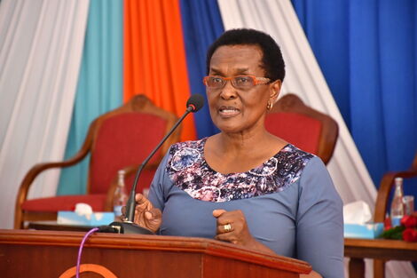 Special Envoy for Blue Economy and Maritime Nancy Karigithu addresses a past meeting. 