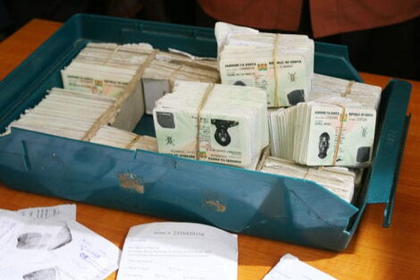 A File Photo of National Identity Cards Replaced 