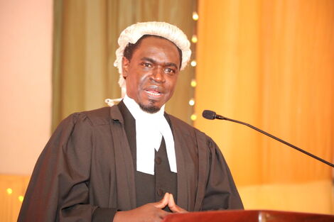 LSK President Nelson Havi speaking at a ceremony to admit lawyers to the bar on July 3, 2020