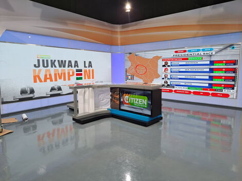 Citizen TV newly launched studio on Sunday August 7, 2022