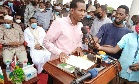 Newly sworn in Wajir Governor Ahmed Ali Muktar