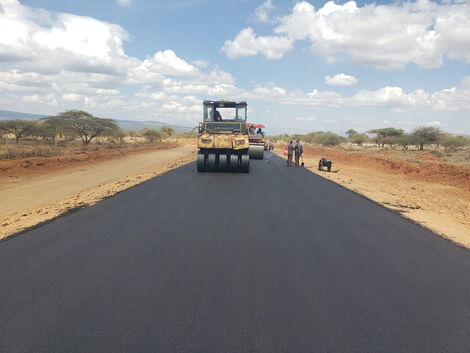 Ngong Suswa Road construction works.