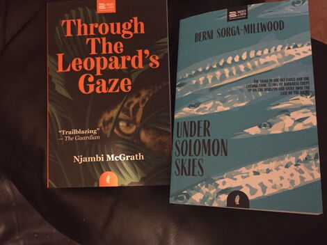 Njambi McGrath's book (Left).