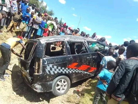 Students from St Clare's Girls School in Maragoli were involved in an accident at Kipeklion, Kericho will travelling in a Noah on Friday, November 25, 2022.