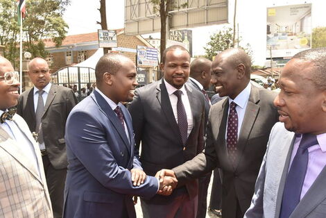 Nominated MP Gideon Keter with Deputy President William Ruto in Nairobi. 