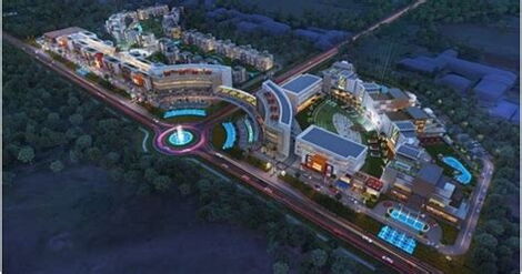 An artist's impression of a part of Northland City after its completion.