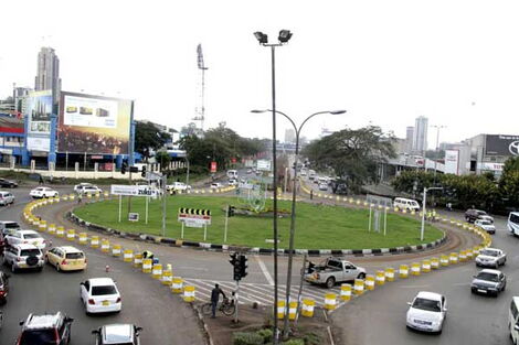 The Nyayo Stadium Roundabout.