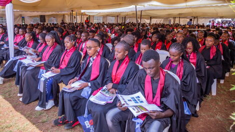 Medical graduates at the Outspan Medical College in Nyeri County on November 19, 2022.